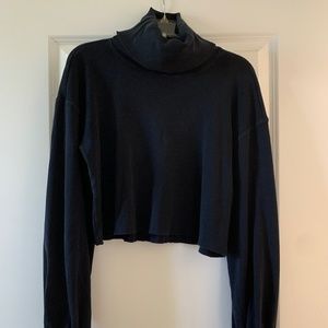 Free People Black Turtleneck Sweater